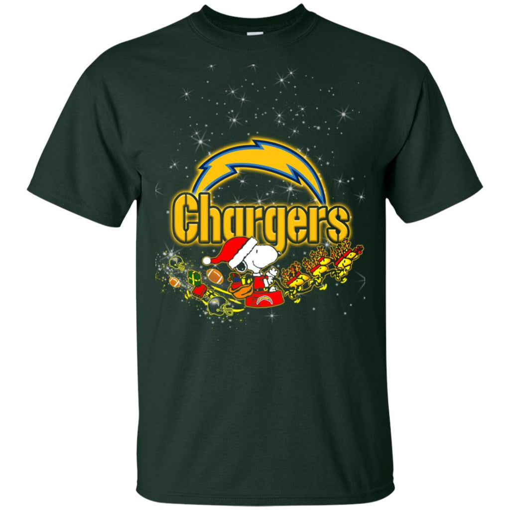 Snoopy Christmas Los Angeles Chargers T Shirts