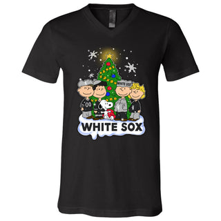 Snoopy The Peanuts Chicago White Sox Christmas Vneck Tshirt