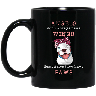 Angels Don't Always Have Wings Pitbull Mugs