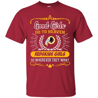 Good Girls Go To Heaven Washington Redskins Girls T Shirts