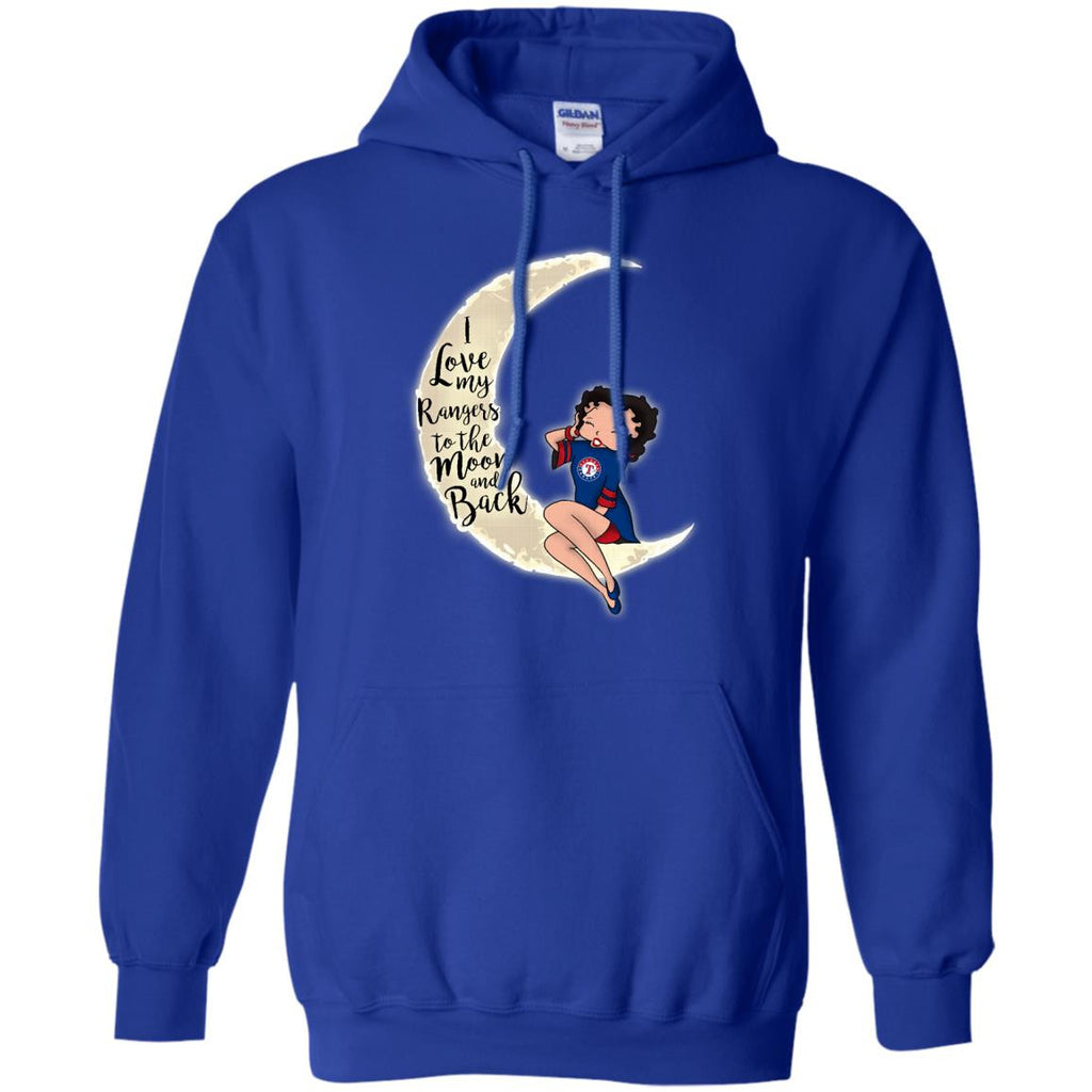 BB I Love My Texas Rangers To The Moon And Back T Shirt - Best Funny Store