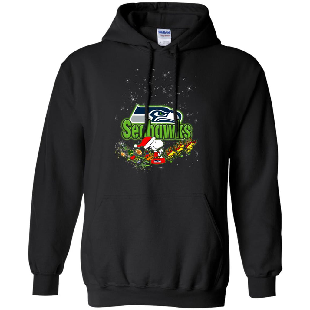 Snoopy Christmas Seattle Seahawks T Shirts