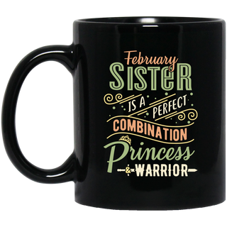 February Sister Combination Princess And Warrior Mugs