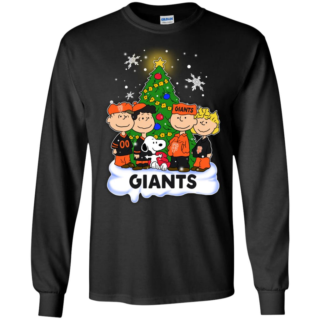 Snoopy The Peanuts San Francisco Giants Christmas T Shirts