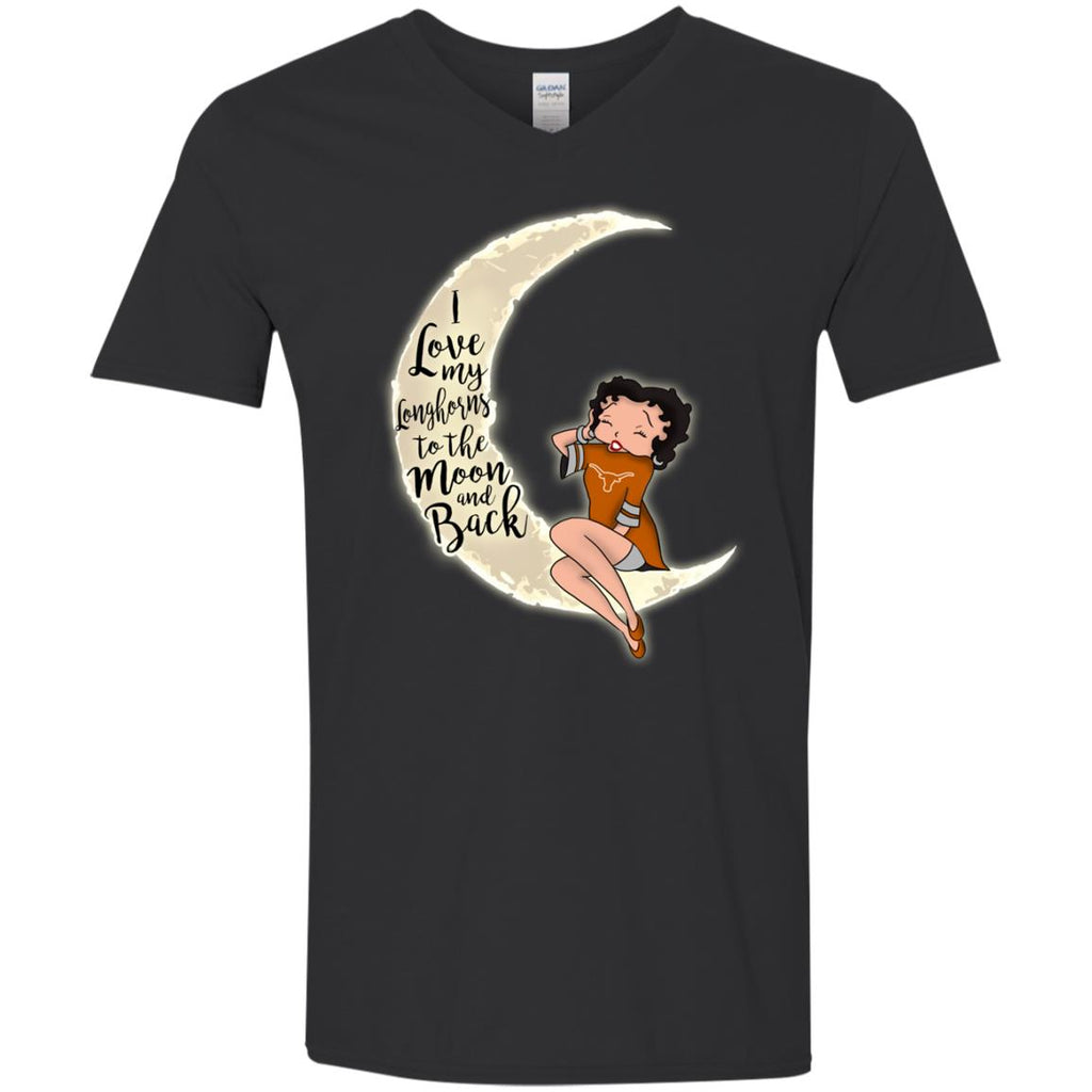BB I Love My Texas Longhorns To The Moon And Back T Shirt