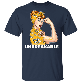 Beautiful Girl Unbreakable Go Nashville Predators T Shirt