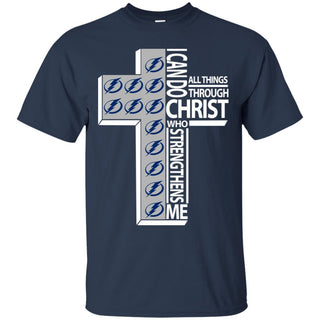 Gorgeous I Can Do All Things Through Christ Tampa Bay Lightning T Shirt