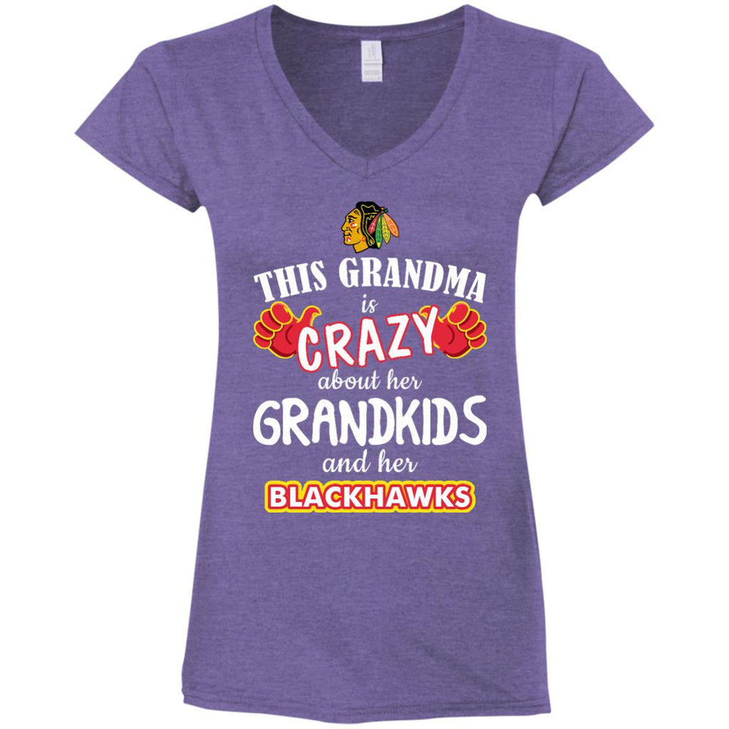 This Grandma Is Crazy About Her Grandkids And Her Chicago Blackhawks T Shirts