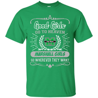 Good Girls Go To Heaven Marshall Thundering Herd Girls T Shirts