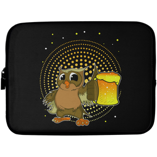 Owl With Beer Laptop Sleeves