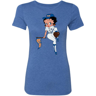 Betty Boop Baseball New York Mets Ladies Tshirt