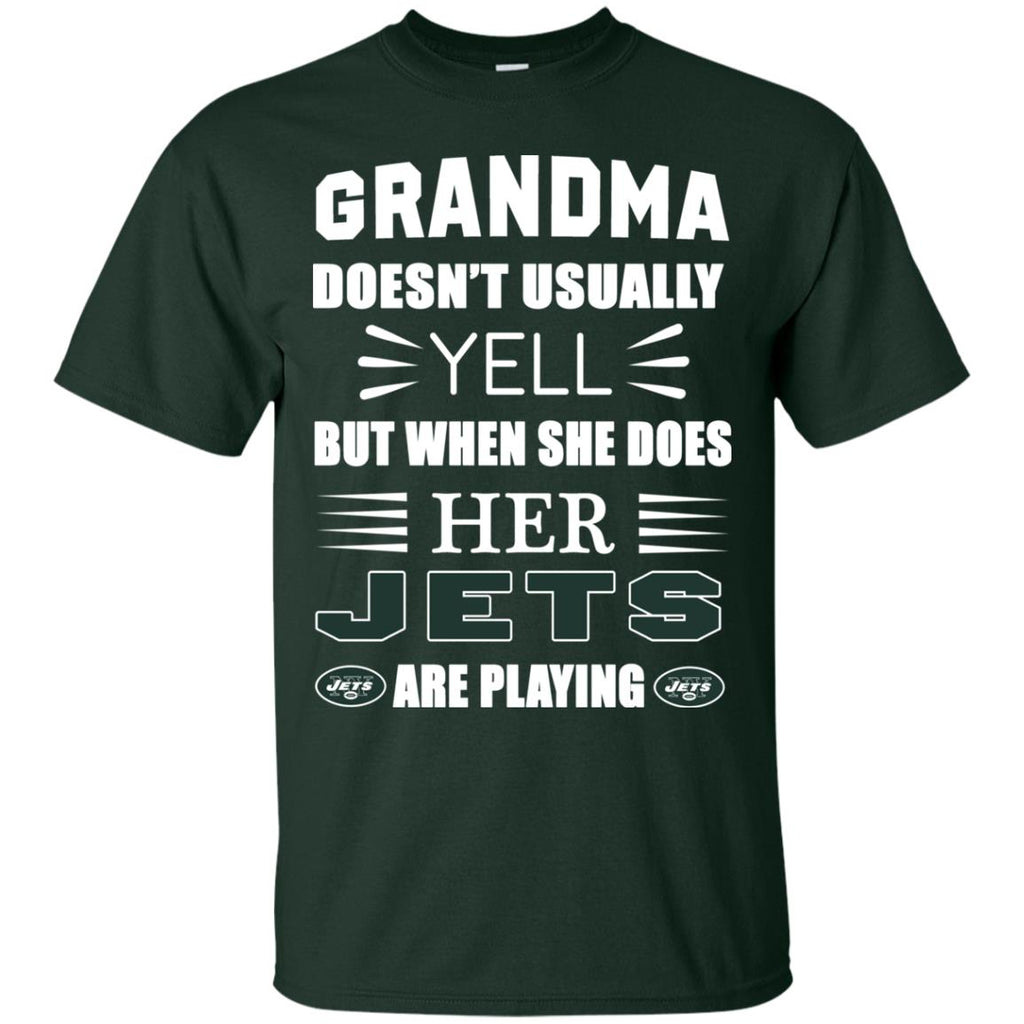 Grandma Doesn't Usually Yell New York Jets T Shirts
