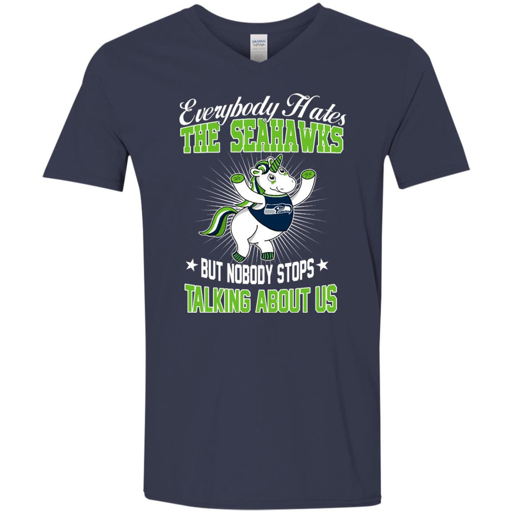 Nobody Stops Talking About Us Seattle Seahawks T Shirt - Best Funny Store