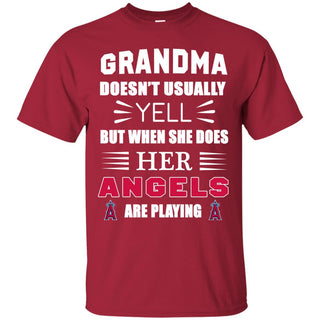 Grandma Doesn't Usually Yell Los Angeles Angels T Shirts