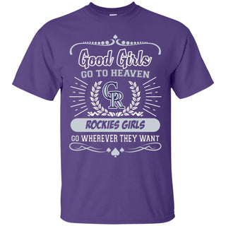 Good Girls Go To Heaven Colorado Rockies Girls T Shirts