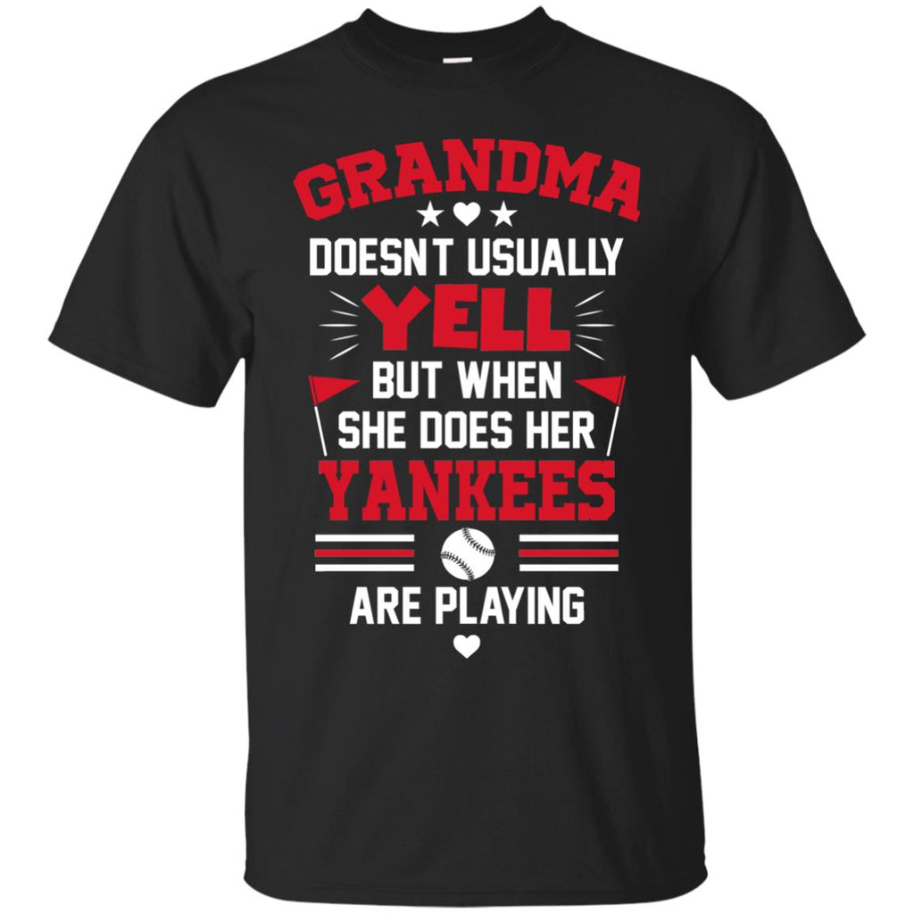 Grandma Doesn't Usually Yell New York Yankees T Shirts – Best Funny Store