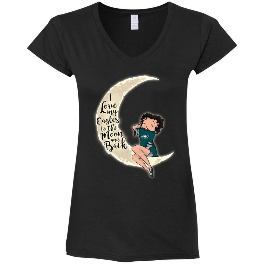 BB I Love My Philadelphia Eagles To The Moon And Back T Shirt - Best Funny Store