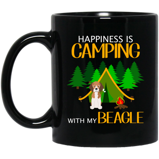 Happiness Is Camping With My Beagle Mugs