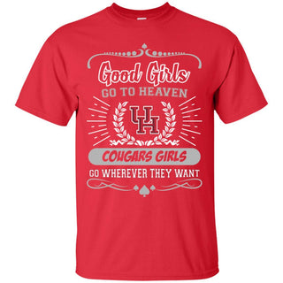 Good Girls Go To Heaven Houston Cougars Girls T Shirts