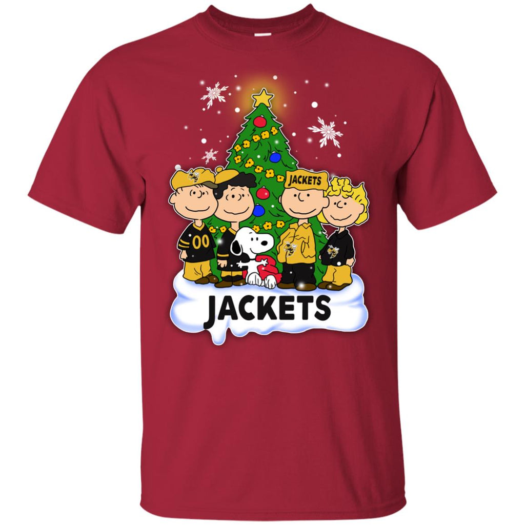 Snoopy The Peanuts Georgia Tech Yellow Jackets Christmas T Shirts
