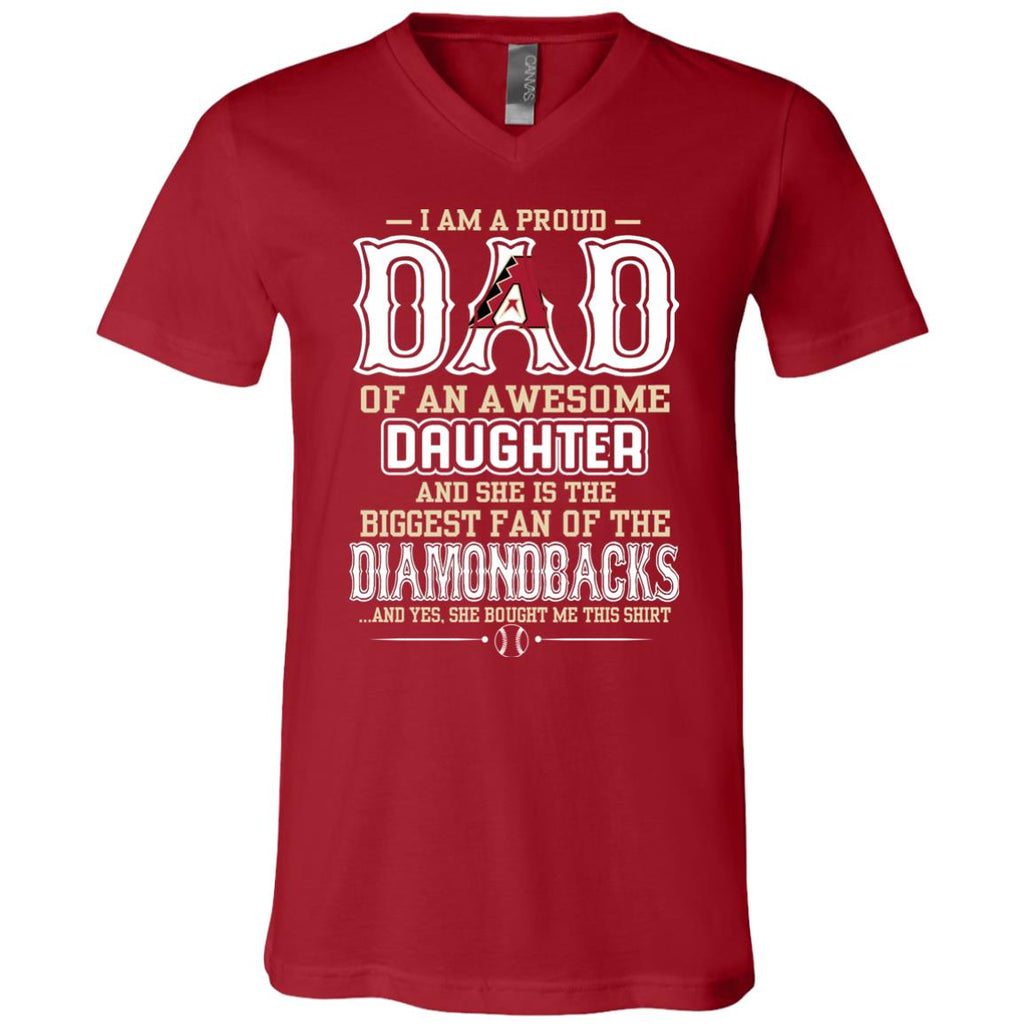 Proud Of Dad Of An Awesome Daughter Arizona Diamondbacks T Shirts