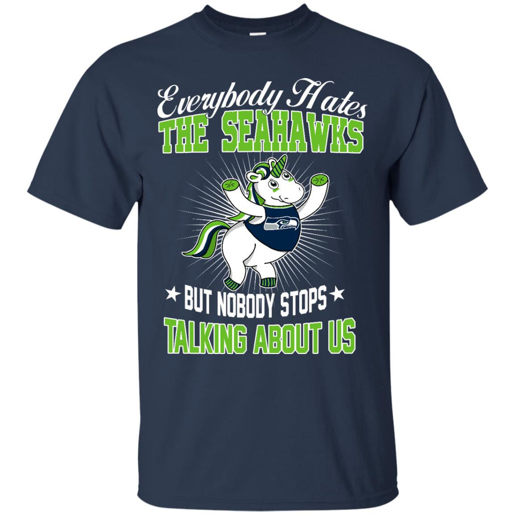 Nobody Stops Talking About Us Seattle Seahawks T Shirt - Best Funny Store