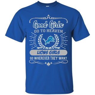 Good Girls Go To Heaven Detroit Lions Girls T Shirts