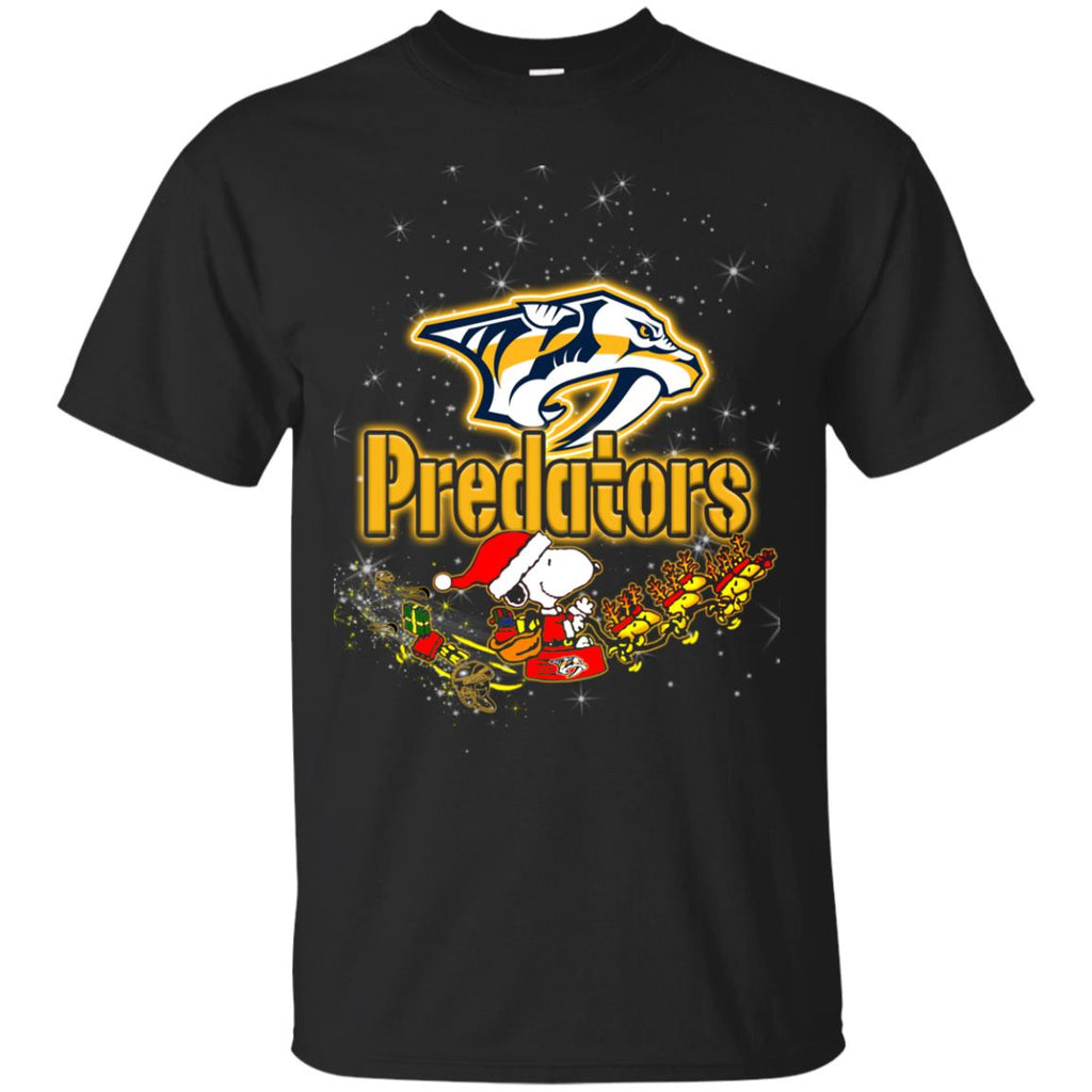 Snoopy Christmas Nashville Predators T Shirts