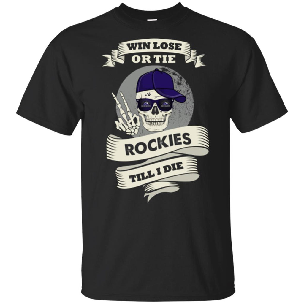 Skull Say Hi Colorado Rockies T Shirts