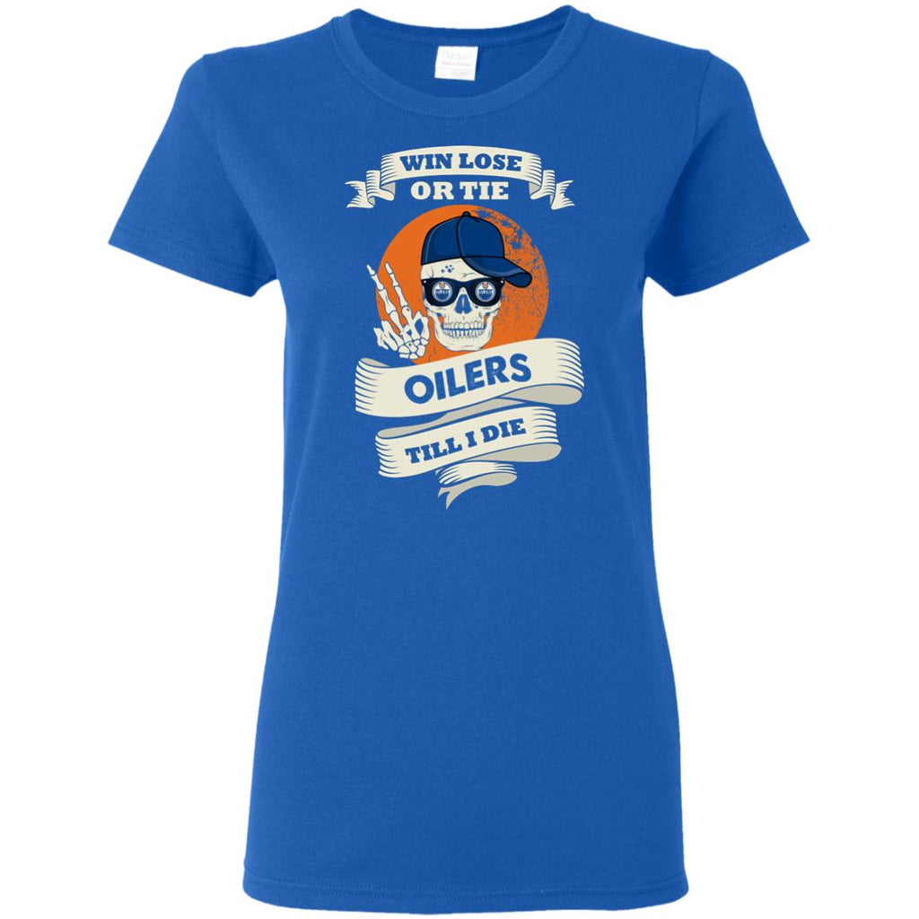 Skull Say Hi Edmonton Oilers T Shirts