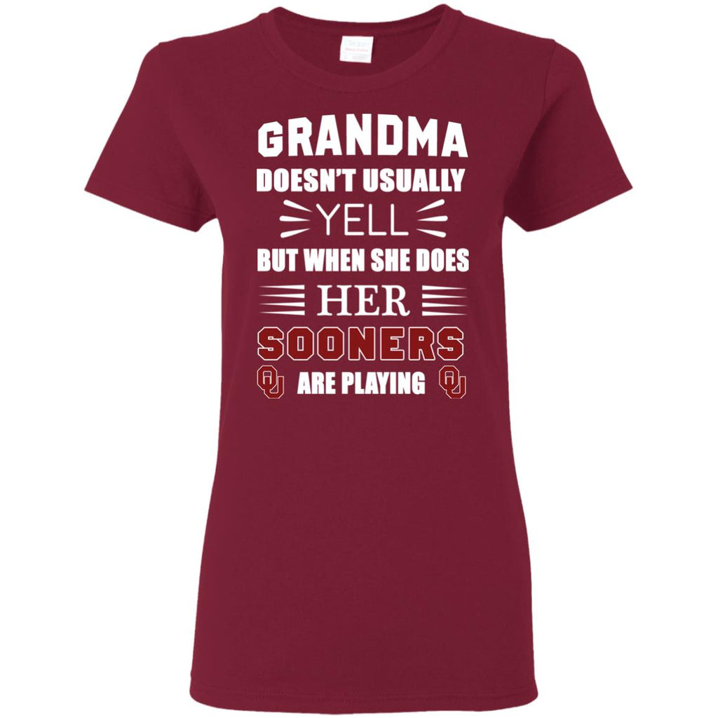 Grandma Doesn't Usually Yell Oklahoma Sooners T Shirts