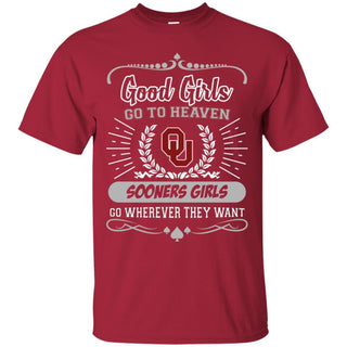 Good Girls Go To Heaven Oklahoma Sooners Girls T Shirts