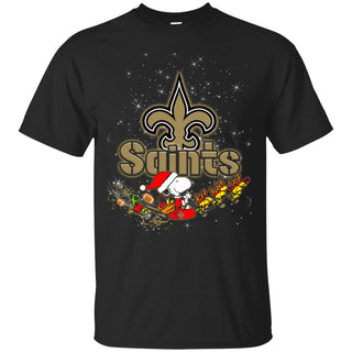 Snoopy Christmas New Orleans Saints T Shirts