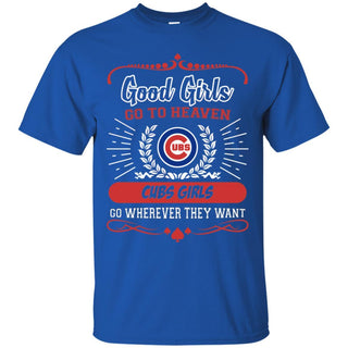 Good Girls Go To Heaven Chicago Cubs Girls T Shirts