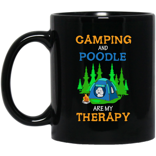 Camping And Poodle Are My Therapy Mugs