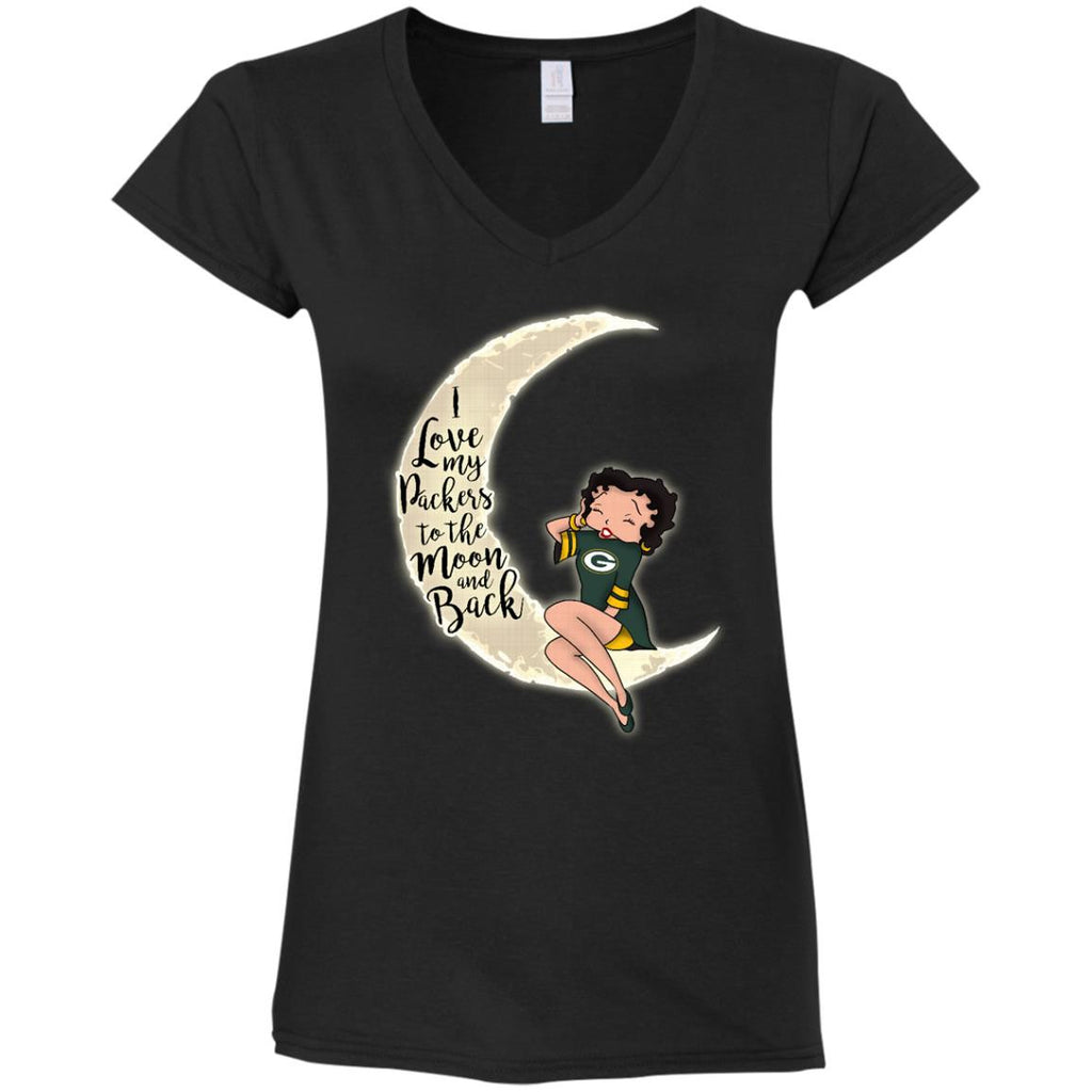 BB I Love My Green Bay Packers To The Moon And Back T Shirt - Best Funny Store