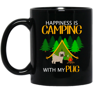 Happiness Is Camping With My Pug Mugs