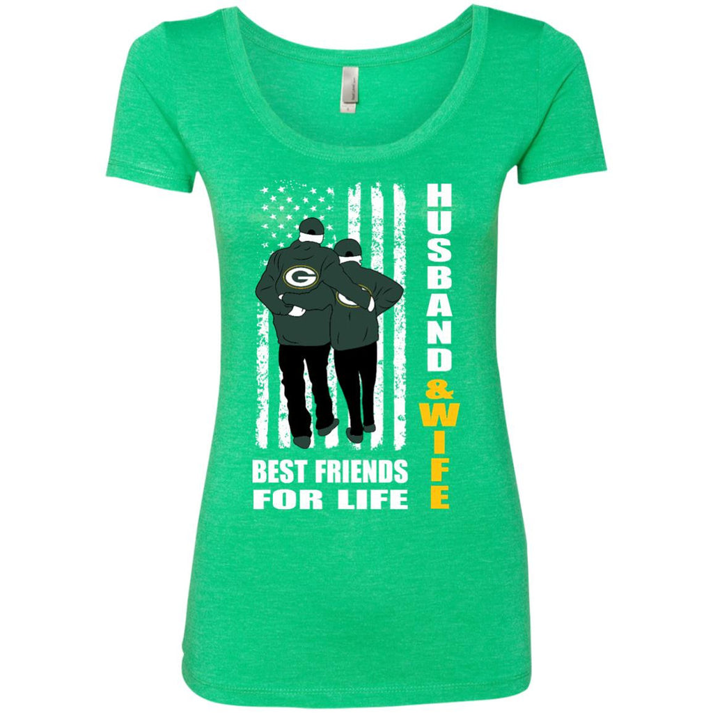 Husband And Wife Best Friends For Life Green Bay Packers T Shirt - Best Funny Store