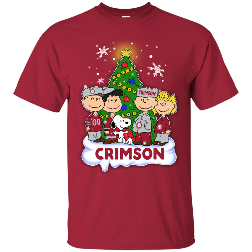 Snoopy The Peanuts Alabama Crimson Tide Christmas T Shirts