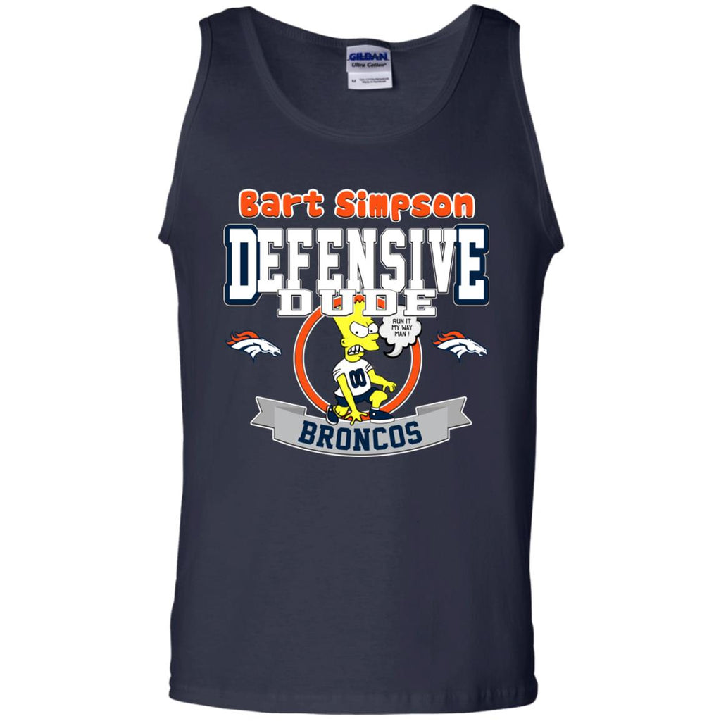Bart Simpson Defensive Dude Denver Broncos T Shirts