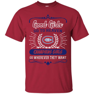 Good Girls Go To Heaven Montreal Canadiens Girls T Shirts