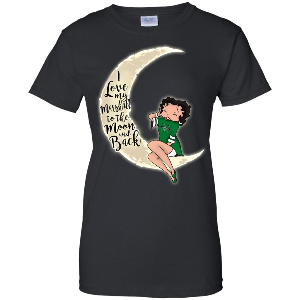 BB I Love My Marshall Thundering Herd To The Moon And Back T Shirt