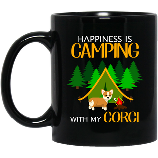 Happiness Is Camping With My Corgi Mugs
