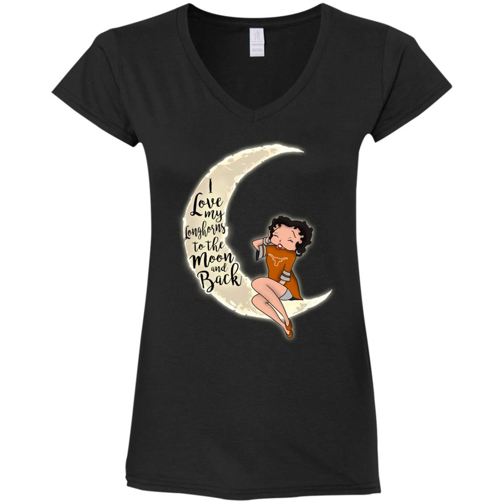 BB I Love My Texas Longhorns To The Moon And Back T Shirt