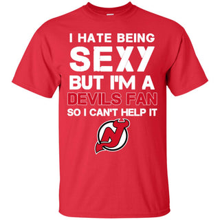I Hate Being Sexy But I'm Fan So I Can't Help It New Jersey Devils Red T Shirts