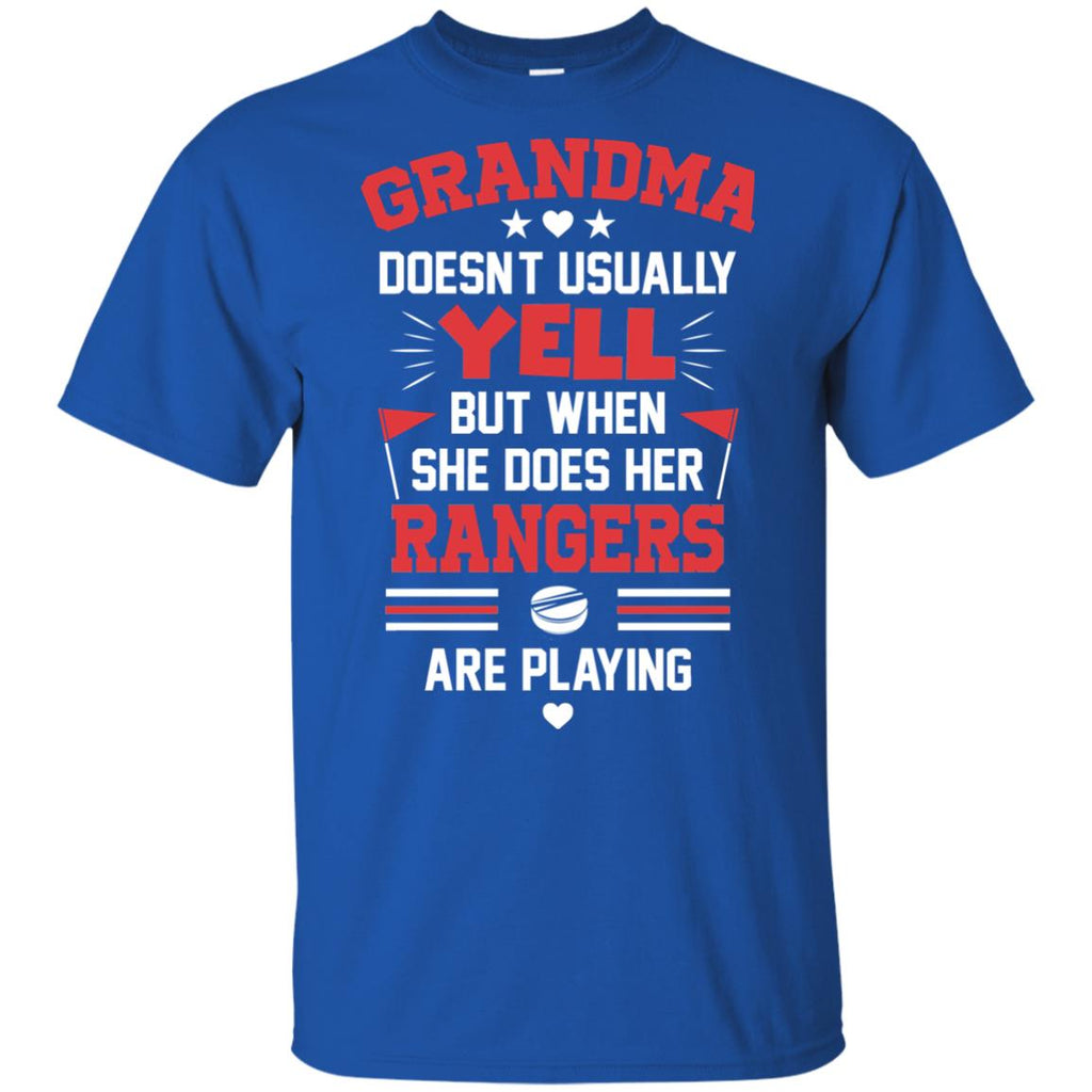 Grandma Doesn't Usually Yell New York Rangers T Shirts