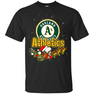 Snoopy Christmas Oakland Athletics T Shirts