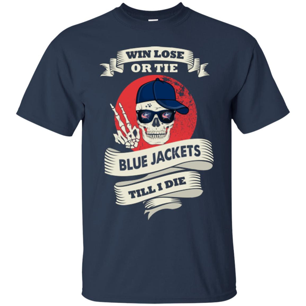 Skull Say Hi Columbus Blue Jackets T Shirts