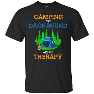 Camping And Dachshund Are My Therapy T Shirts