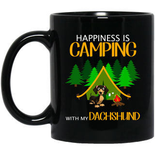 Happiness Is Camping With My Dachshund Mugs